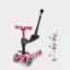 Micro 3 in 1 Deluxe Plus With Push Handle Pink