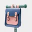 Micro Vegan Leather Eco Satchel Navy/Pink