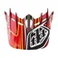 Troy Lee Designs D2 Helmet Replacement Visor in Pulse Red